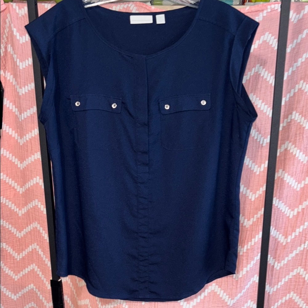 Navy Blue Blouse